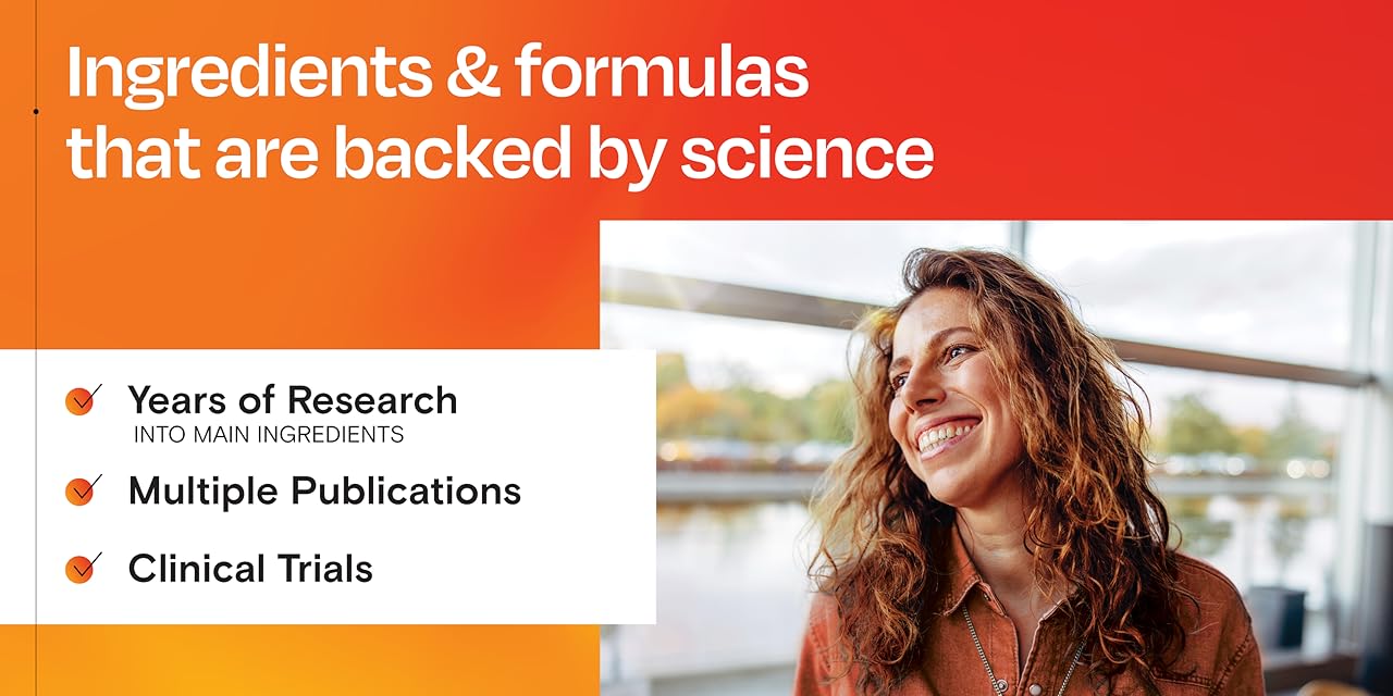 Ingredients and formulas backed by science — years of research, multiple publications, clinical trials